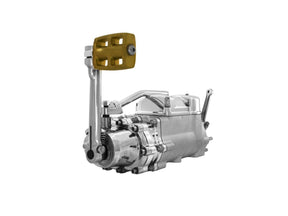 Baker Drivetrain 6 Into 4 70 Early 84 Complete Transmission With Ear, Standard Shift Pattern Raw Case, Mechanical Kicker Cover, Bearing Doors And Top Covers Aluminium Polished Cable Clutch Baker Drivetrain