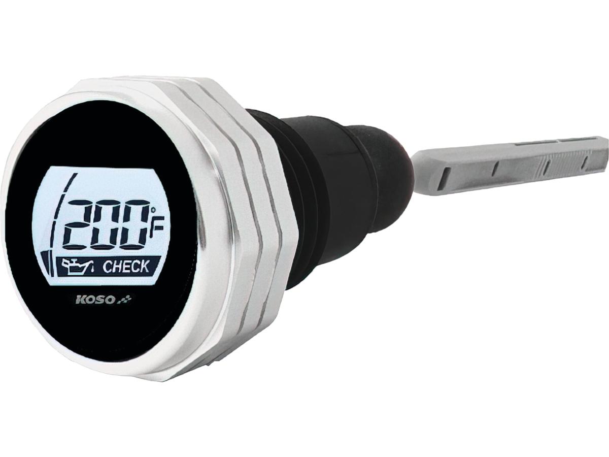 Koso Temperature Lcd Oil Dipstick Silver Koso Default Title