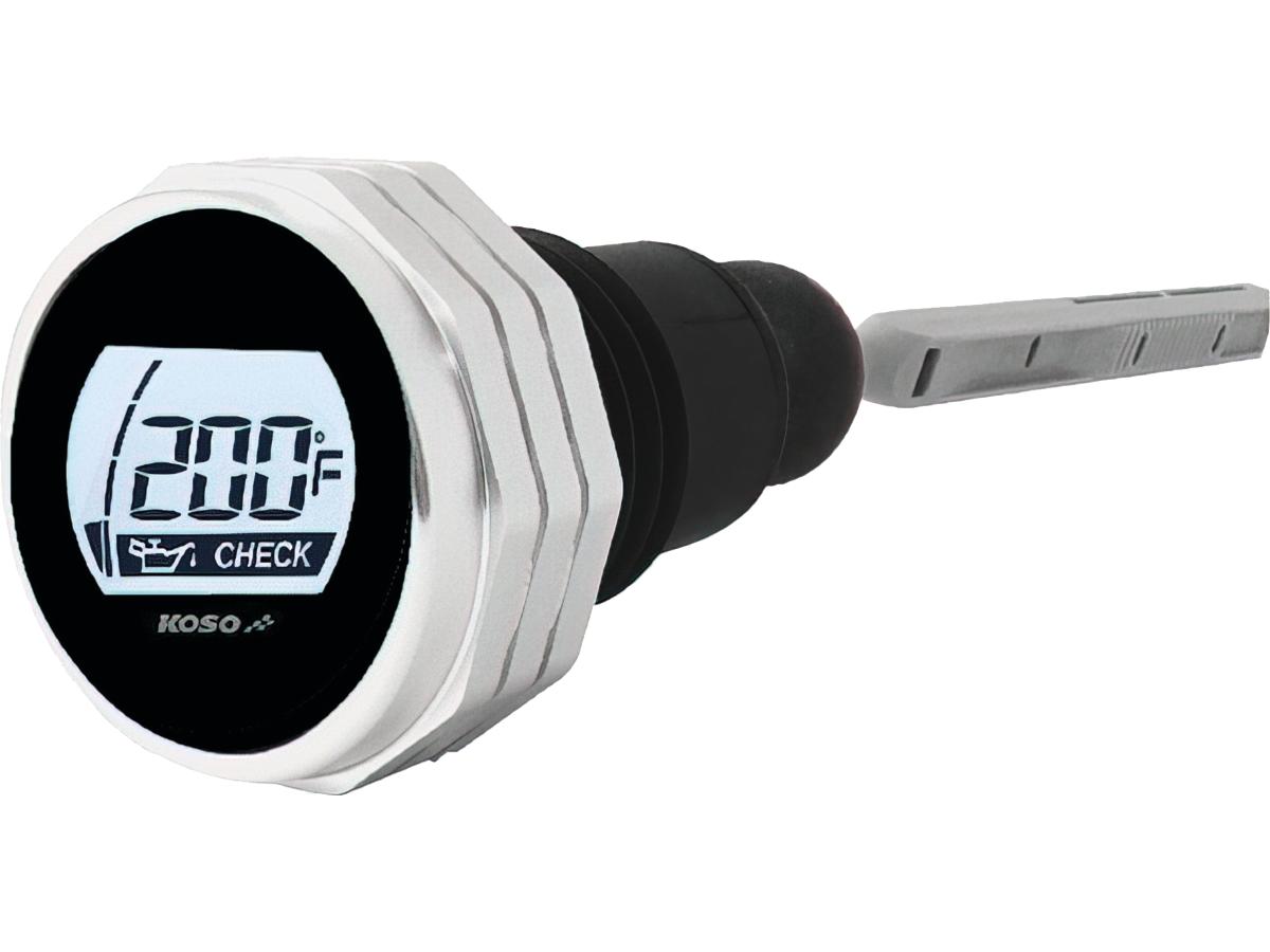 Koso Temperature Lcd Oil Dipstick Silver Koso Default Title