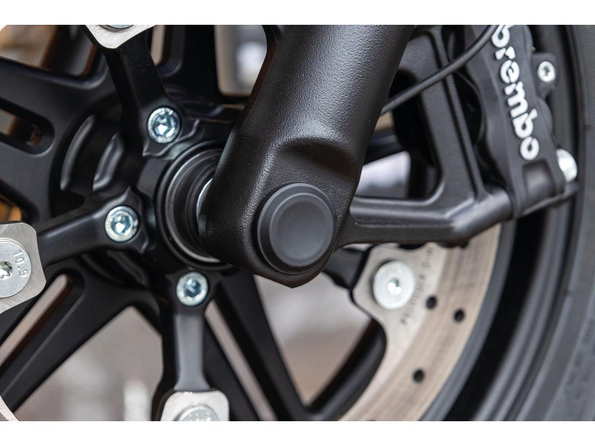 Ricks Motorcycles Smooth Front Axle Cover Without Ricks Logo Black Satin Ricks Motorcycles Default Title