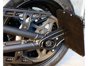 Ricks Motorcycles Premium Rear Axle Cover With Ricks Logo Black Powder Coated Satin Ricks Motorcycles Default Title