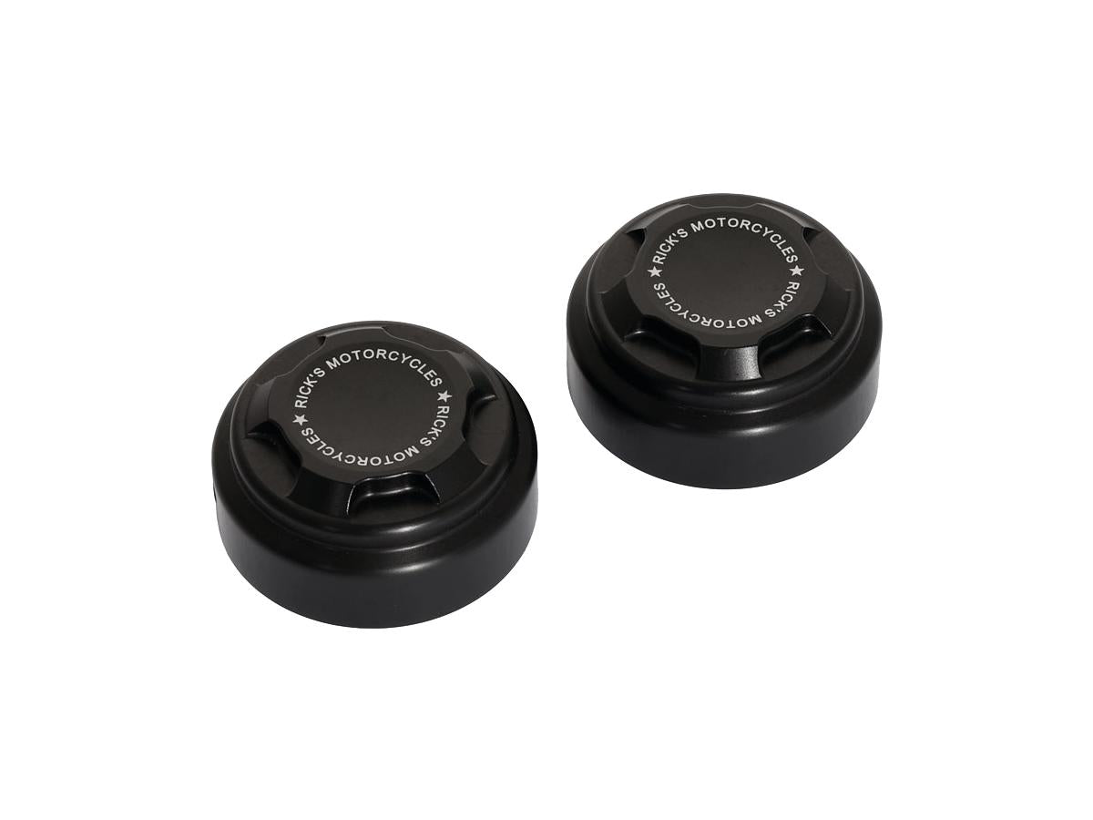 Ricks Motorcycles Upper Fork Stem Cover For Sportster S Premium, With Ricks Logo Black Satin Ricks Motorcycles