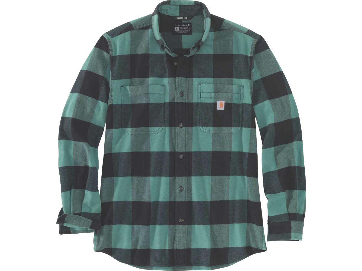 Carhartt Rugged Flex Relaxed Fit Midweight Flannel Long Sleeve Plaid Shirt Carhartt Default Title