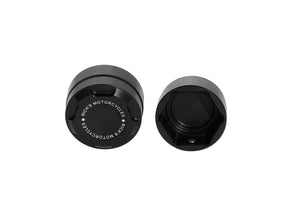 Ricks Motorcycles Premium Rear Axle Cover With Ricks Logo Black Powder Coated Satin Ricks Motorcycles