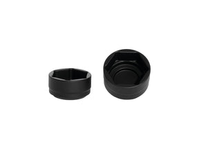 Ricks Motorcycles Smooth Rear Axle Cover Without Ricks Logo Black Powder Coated Satin Ricks Motorcycles