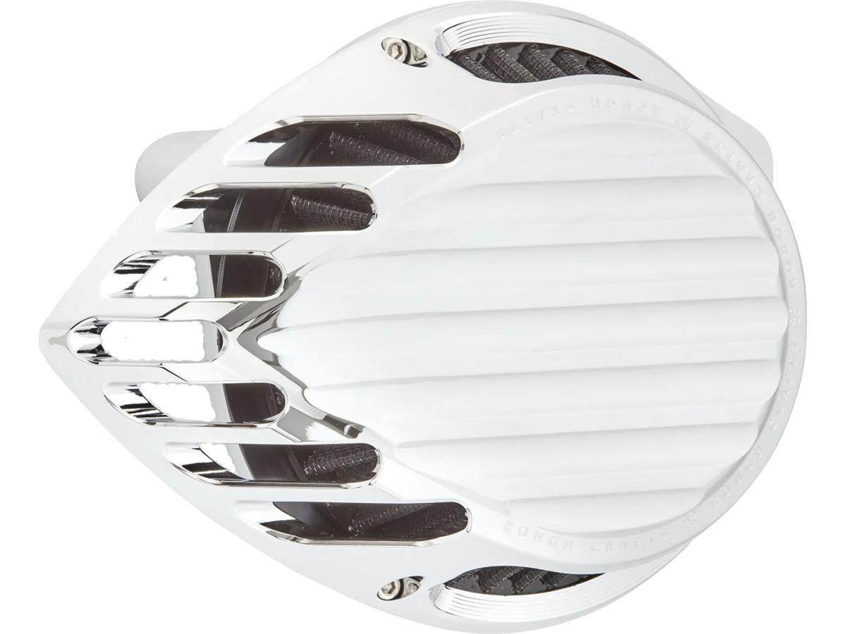 Rough Crafts Finned Air Cleaner Chrome Rough Crafts Default Title
