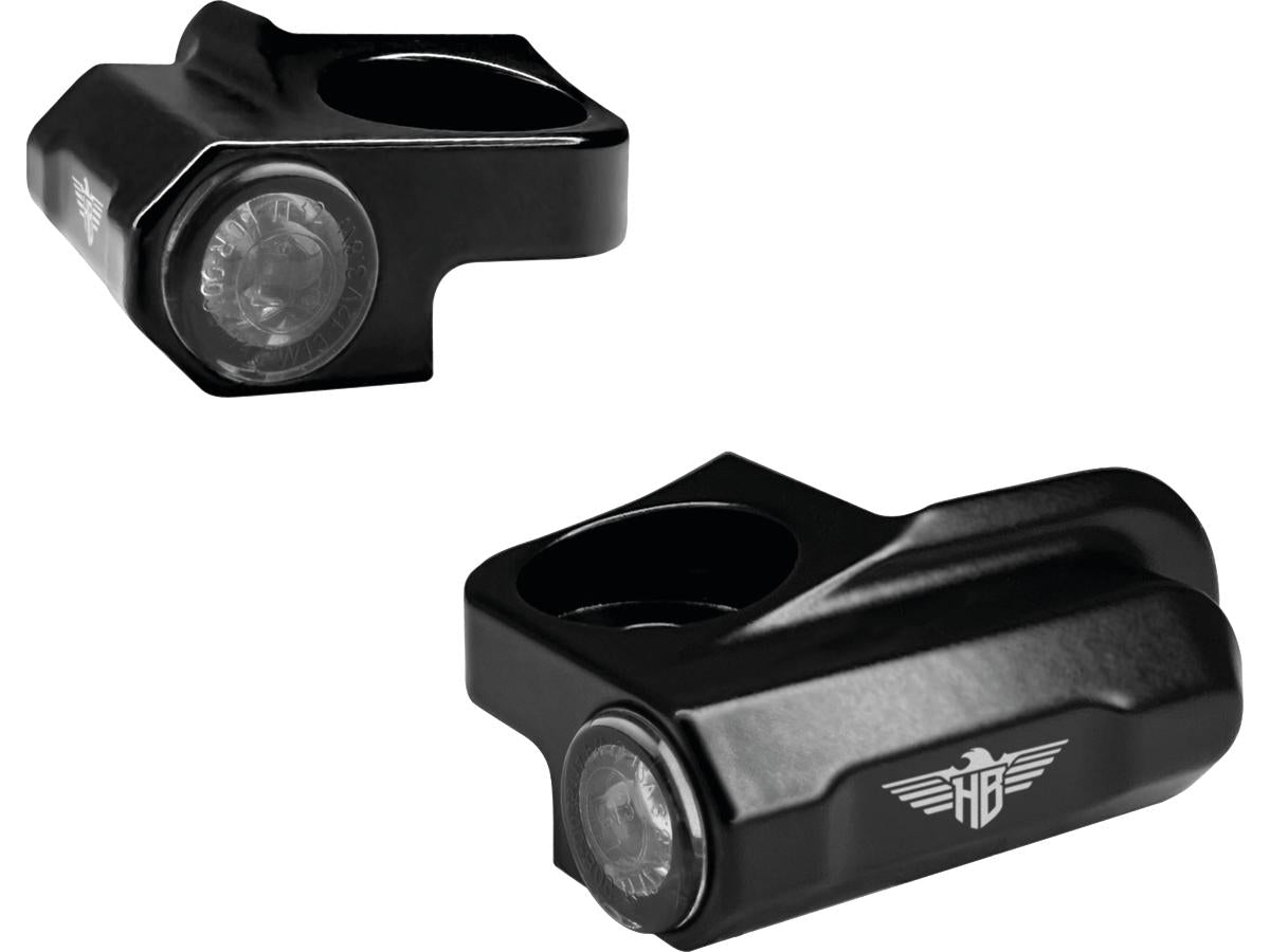 Heinz Bikes Nano Series Handlebar Led Turn Signals/Position Light For Sportster S Black Powder Coated Smoke Led Heinz Bikes Default Title