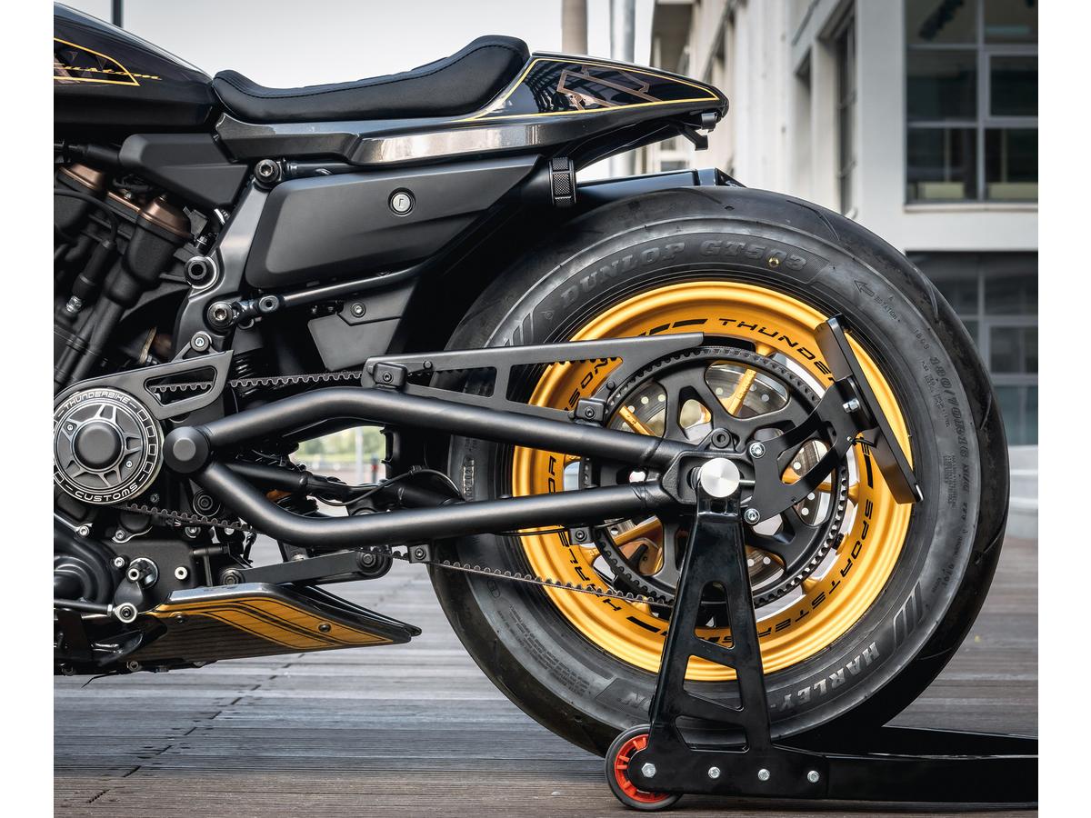 Thunderbike Belt Guard For Sportster S Flat Black Powder Coated Thunderbike