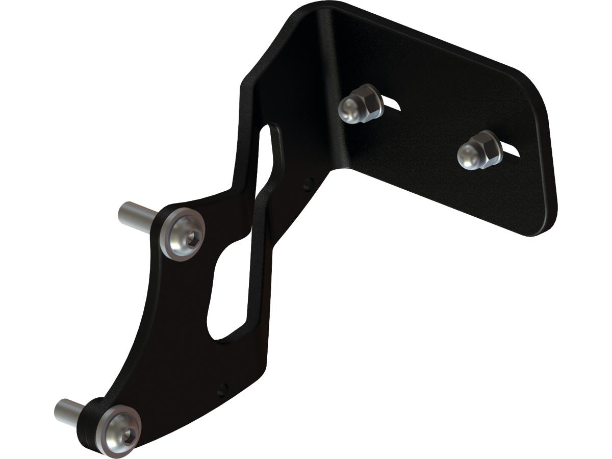Thunderbike Medium Side Mount License Plate Bracket Black Satin Thunderbike Default Title