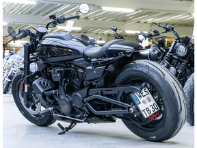 Thunderbike Medium Side Mount License Plate Bracket Black Satin Thunderbike