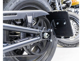 Thunderbike Medium Side Mount License Plate Bracket Black Satin Thunderbike