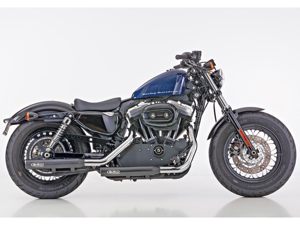 Rev Tech Performance Slip On Muffler For Sportster Black Powder Coated Rev Tech Default Title