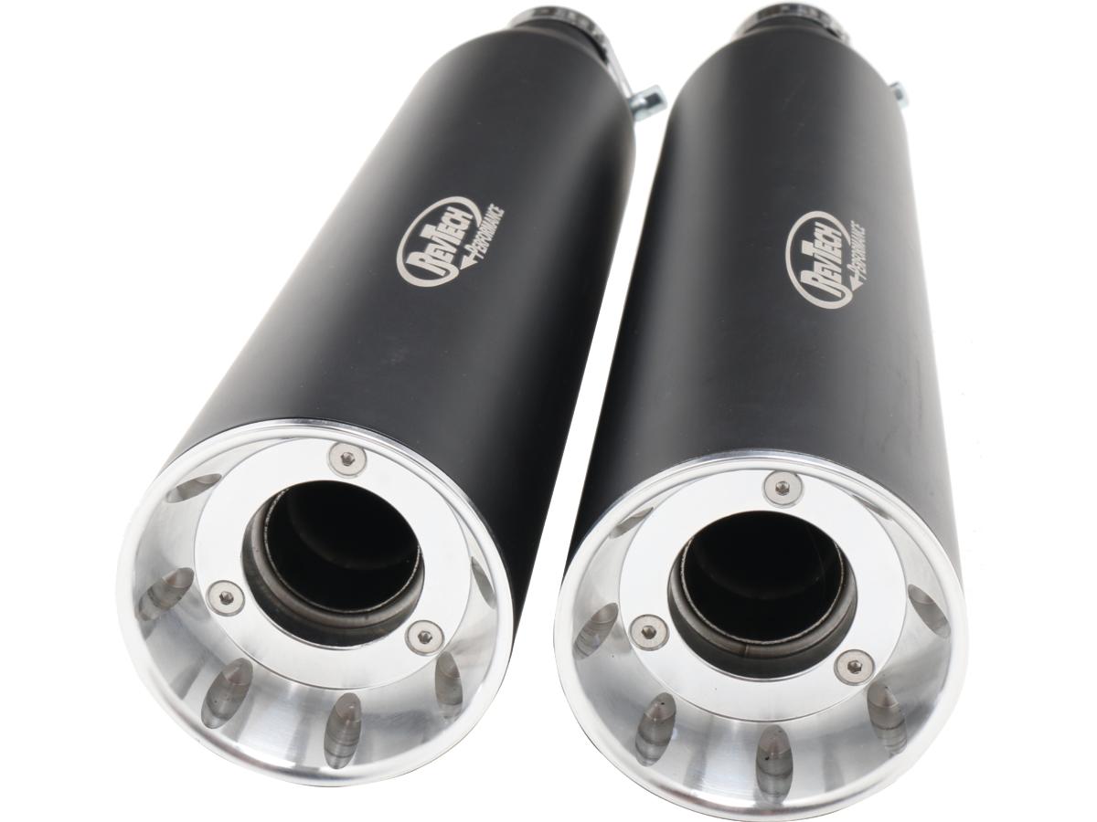 Rev Tech Performance Slip On Muffler For Sportster Black Powder Coated Rev Tech