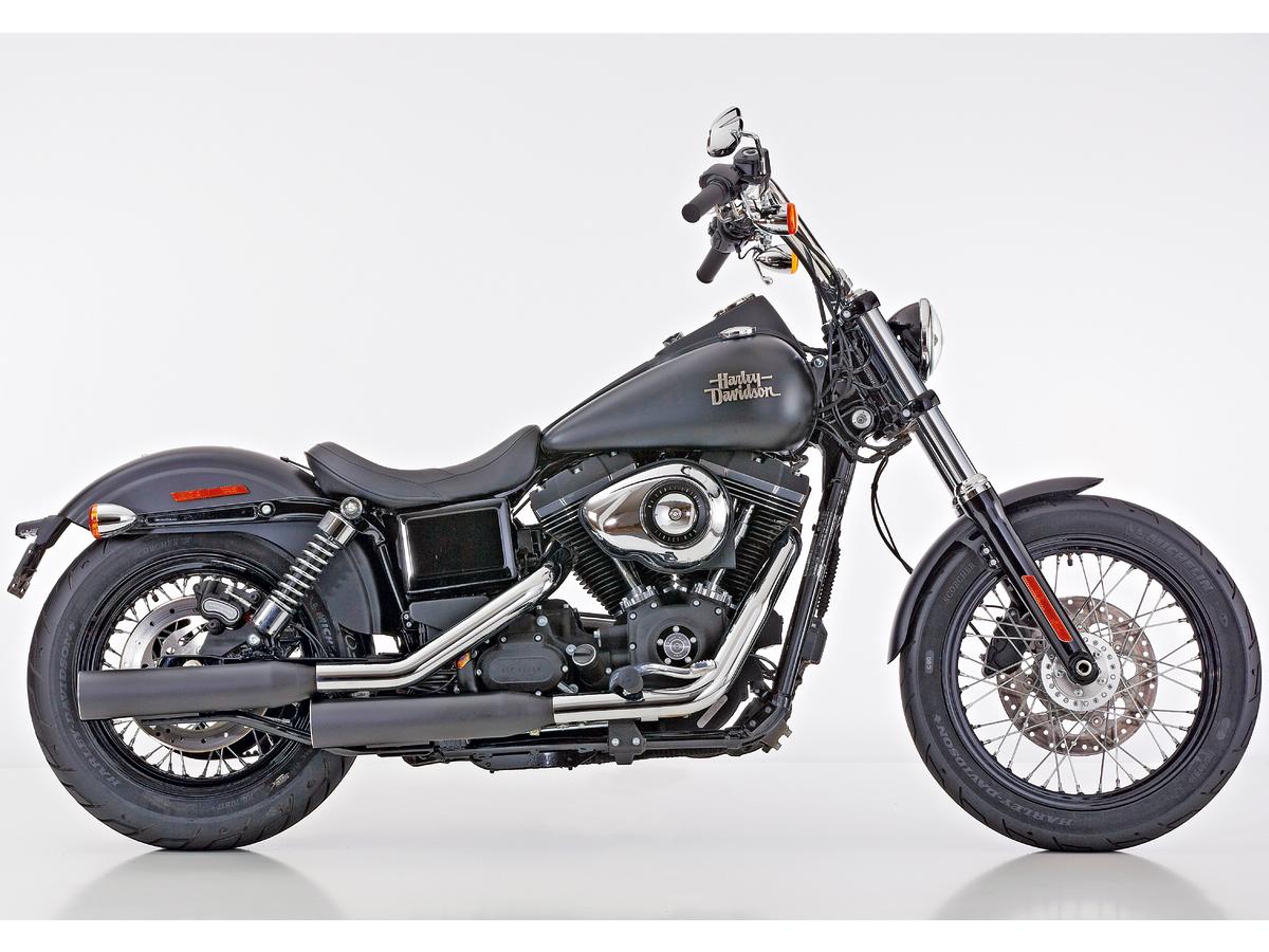 Rev Tech Performance Slip On Muffler For Dyna Black Powder Coated Rev Tech Default Title