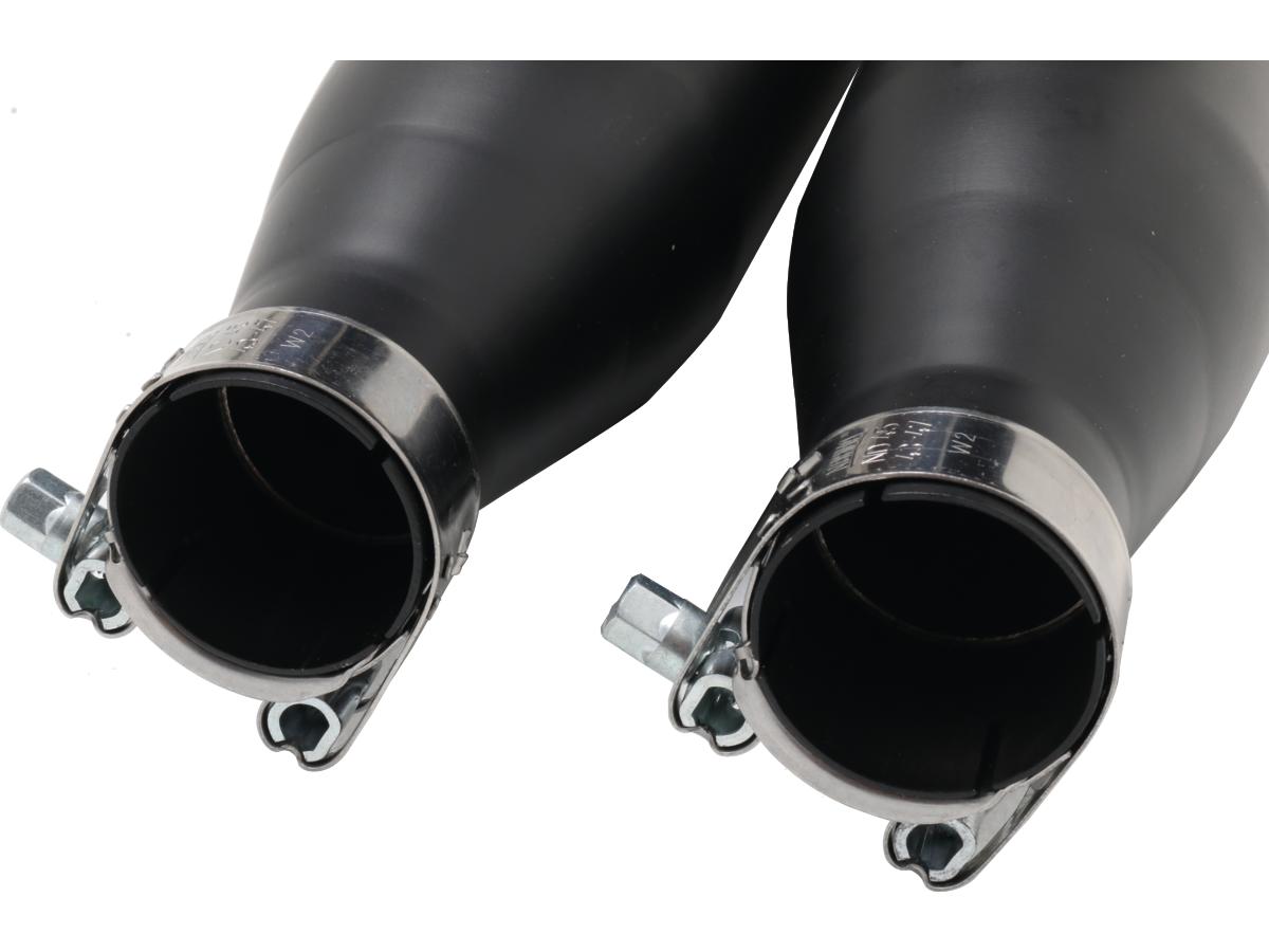 Rev Tech Performance Slip On Muffler For Dyna Black Powder Coated Rev Tech