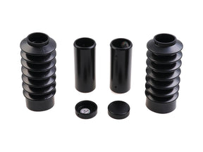 Cult Werk 6 Piece Fork Covers With Lower Fork Rubbers Short Version, With Cult Werk Logo, For Oem Front Turn Signal Position Gloss Black Powder Coated Cult Werk Default Title