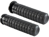 Arlen Ness Speedliner Grips Black Rubber, Black Inner Collar And Endcap 1" Throttle By Wire Arlen Ness Default Title