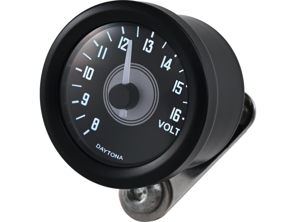 Daytona Japan Velona 48 Voltmeter Modern Design (Type A) Black Daytona Japan