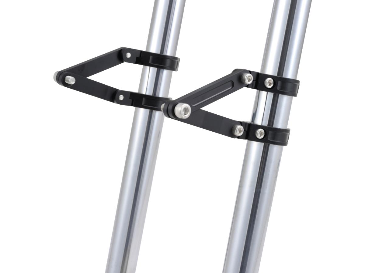 Daytona Japan Adjustable Cnc Headlight Braket 49mm Fork Mount Black Anodized Daytona Japan