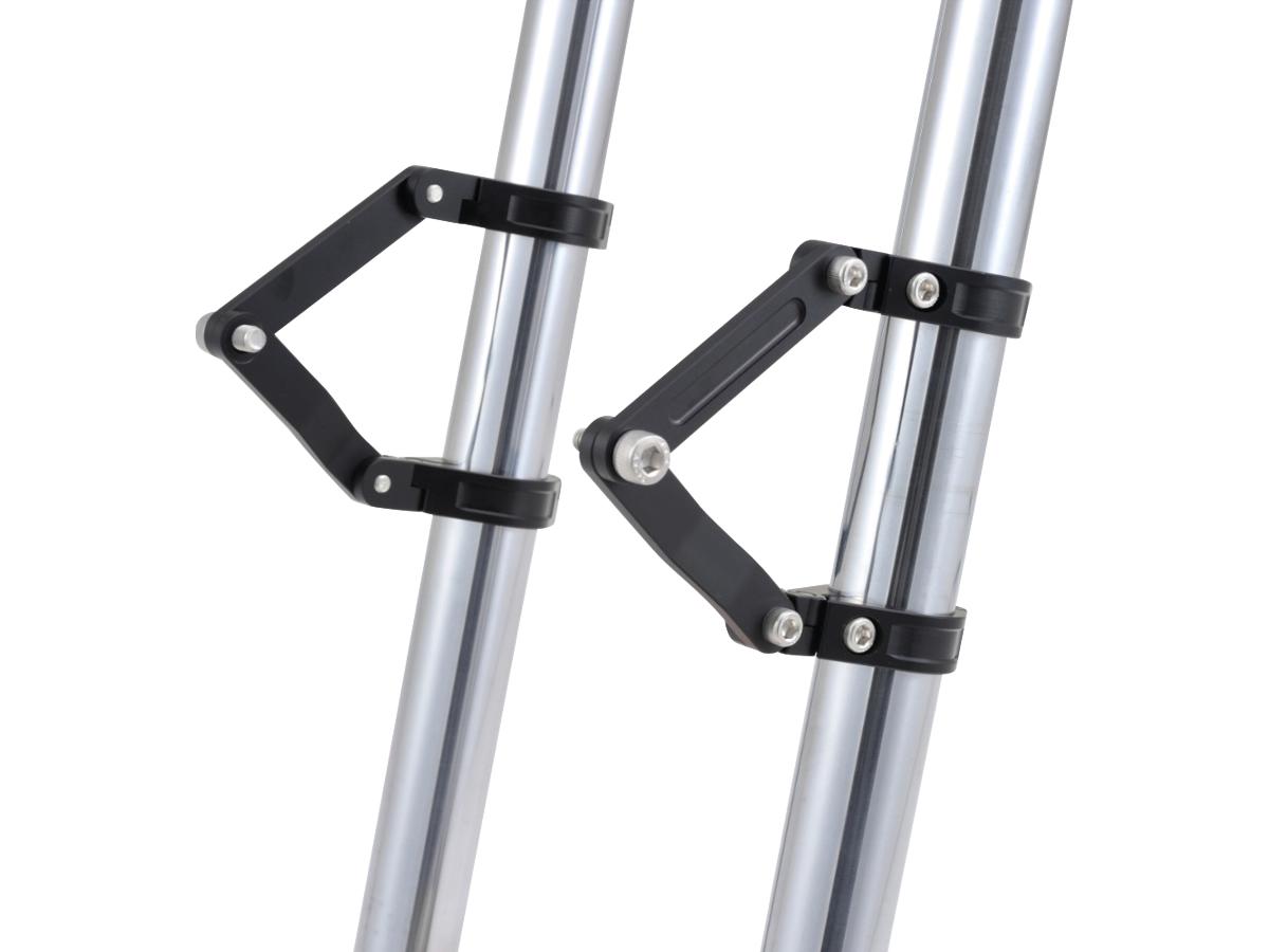 Daytona Japan Adjustable Cnc Headlight Braket 49mm Fork Mount Black Anodized Daytona Japan