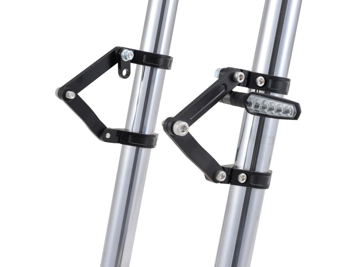 Daytona Japan Adjustable Cnc Headlight Braket 49mm Fork Mount Black Anodized Daytona Japan