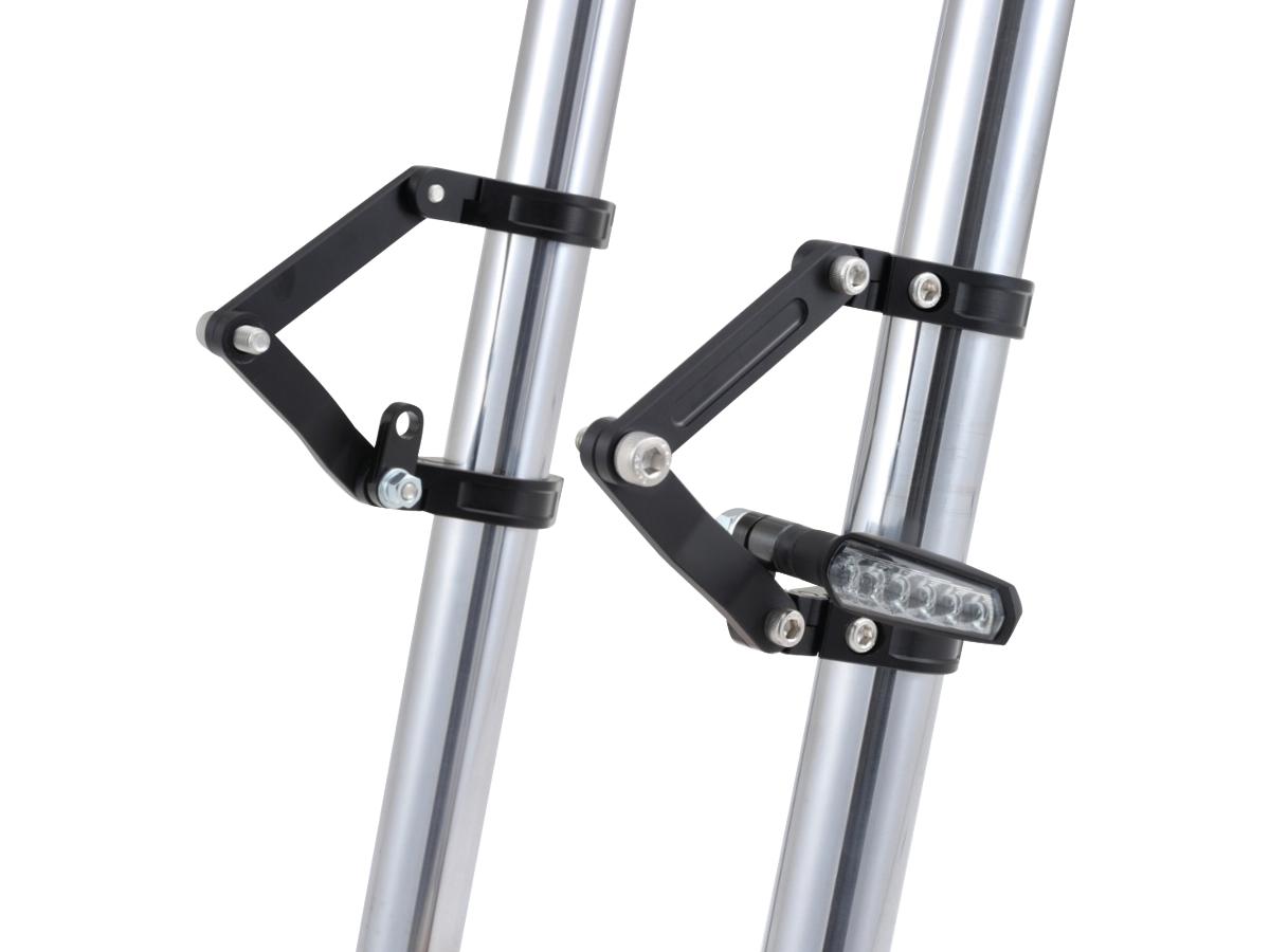 Daytona Japan Adjustable Cnc Headlight Braket 49mm Fork Mount Black Anodized Daytona Japan