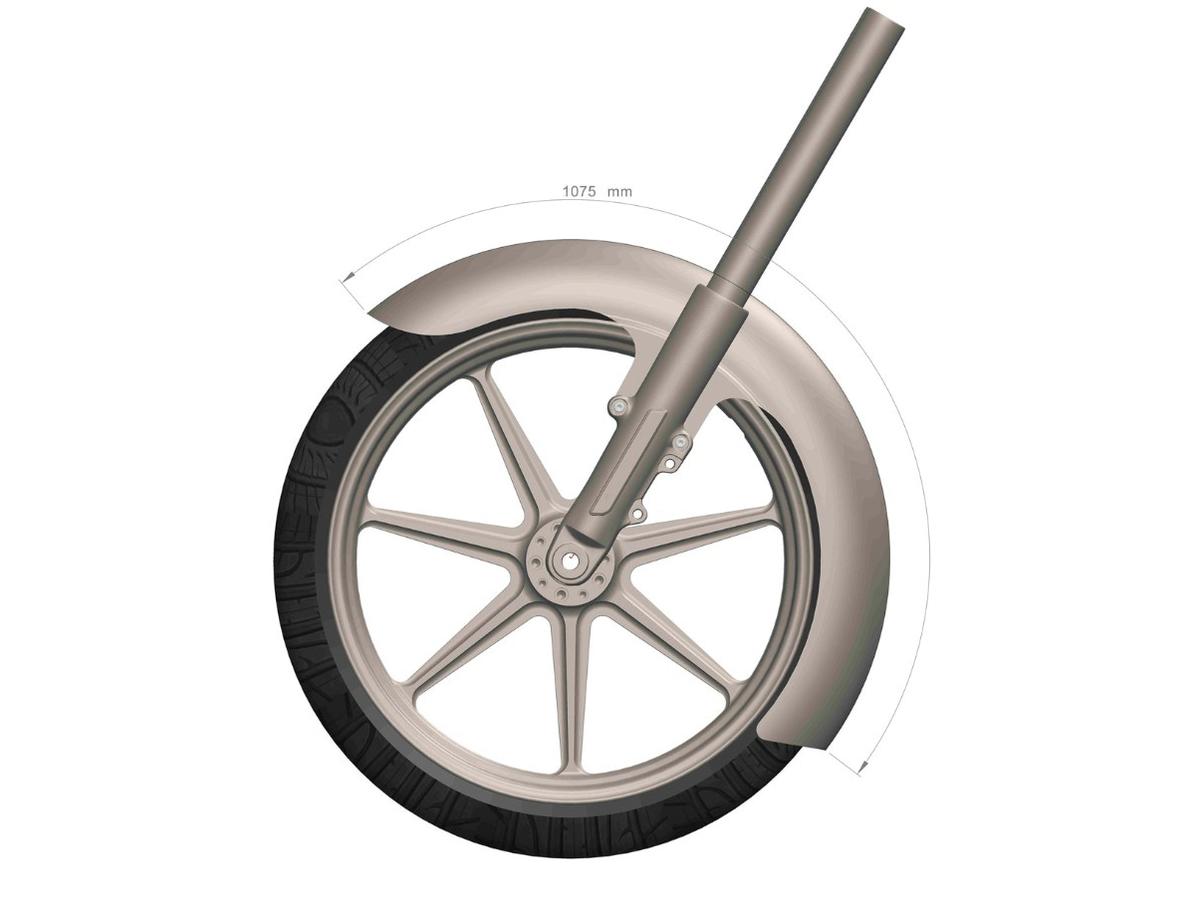 Ricks Motorcycles Standard 21" Steel Front Fender For Touring Models Raw Ricks Motorcycles