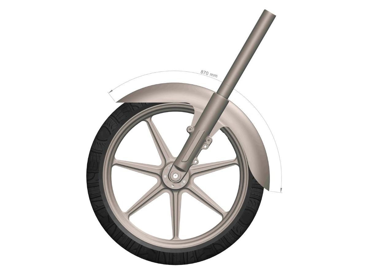 Ricks Motorcycles Street Cut 21" Steel Front Fender For Touring Models Raw Ricks Motorcycles
