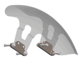 Ricks Motorcycles Shorty 21" Steel Front Fender For Touring Models Raw Ricks Motorcycles