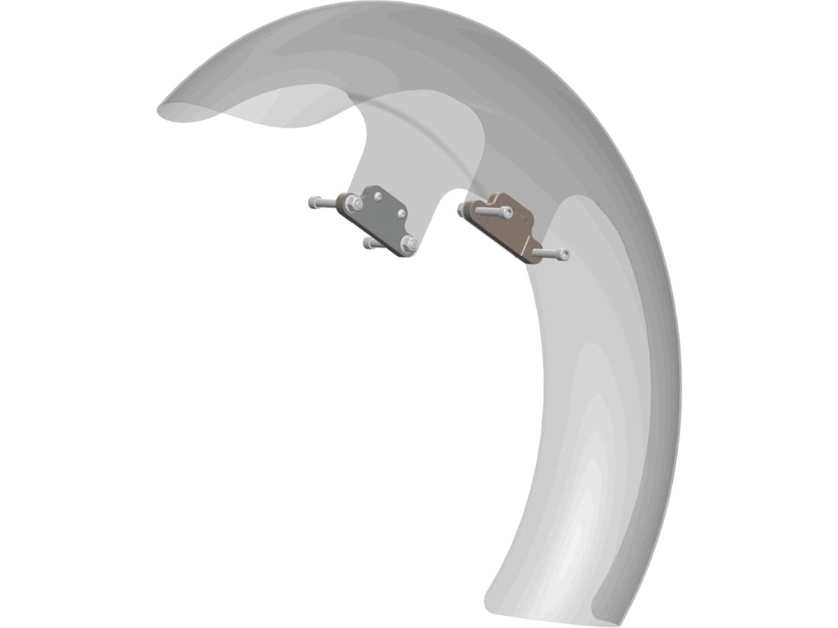Ricks Motorcycles Front Fender Mounting Bracket For 21" Wheels On Touring Models Machine Finish Ricks Motorcycles