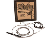 Burly Brand 16" Gorilla Bar Cable Kit Stainless Steel Clear Coated Cable Clutch Abs Burly Brand Default Title