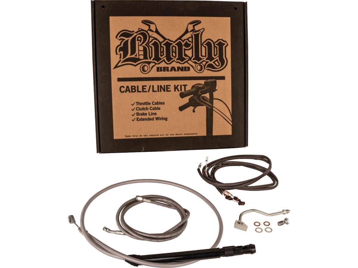 Burly Brand 13" Bagger Bar Cable Kit Stainless Steel Clear Coated Abs Burly Brand Default Title