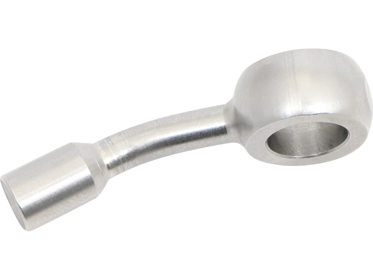 Spiegler 10 Mm, Vario Line Banjo Fitting Type 022, 20° Right Side Bend, 20° Down Elbow, Abs Block Stainless Steel Spiegler Default Title
