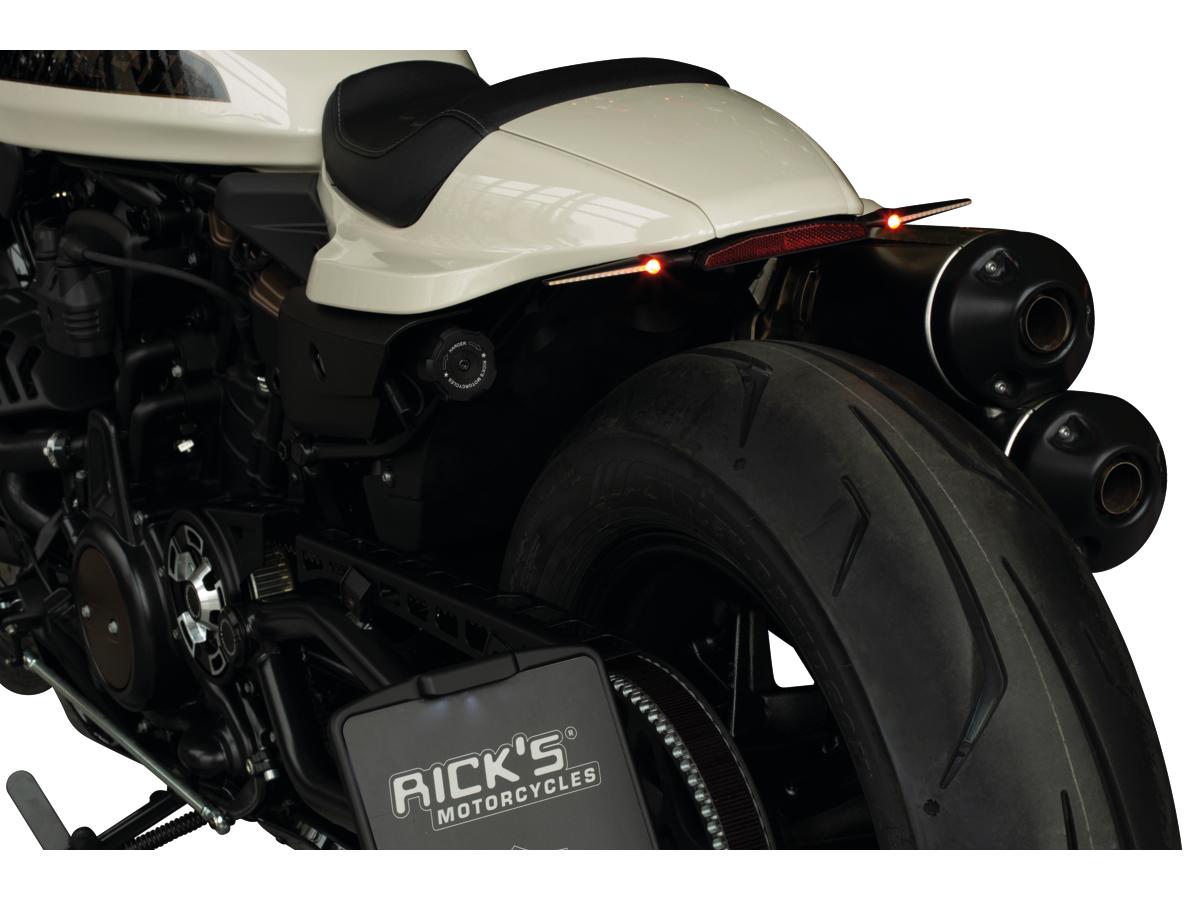 Ricks Motorcycles Rear Jetstream Turn Signal Bracket Without Turn Signals For Sportster S Turn Signals Not Included Satin Black Powder Coated Ricks Motorcycles