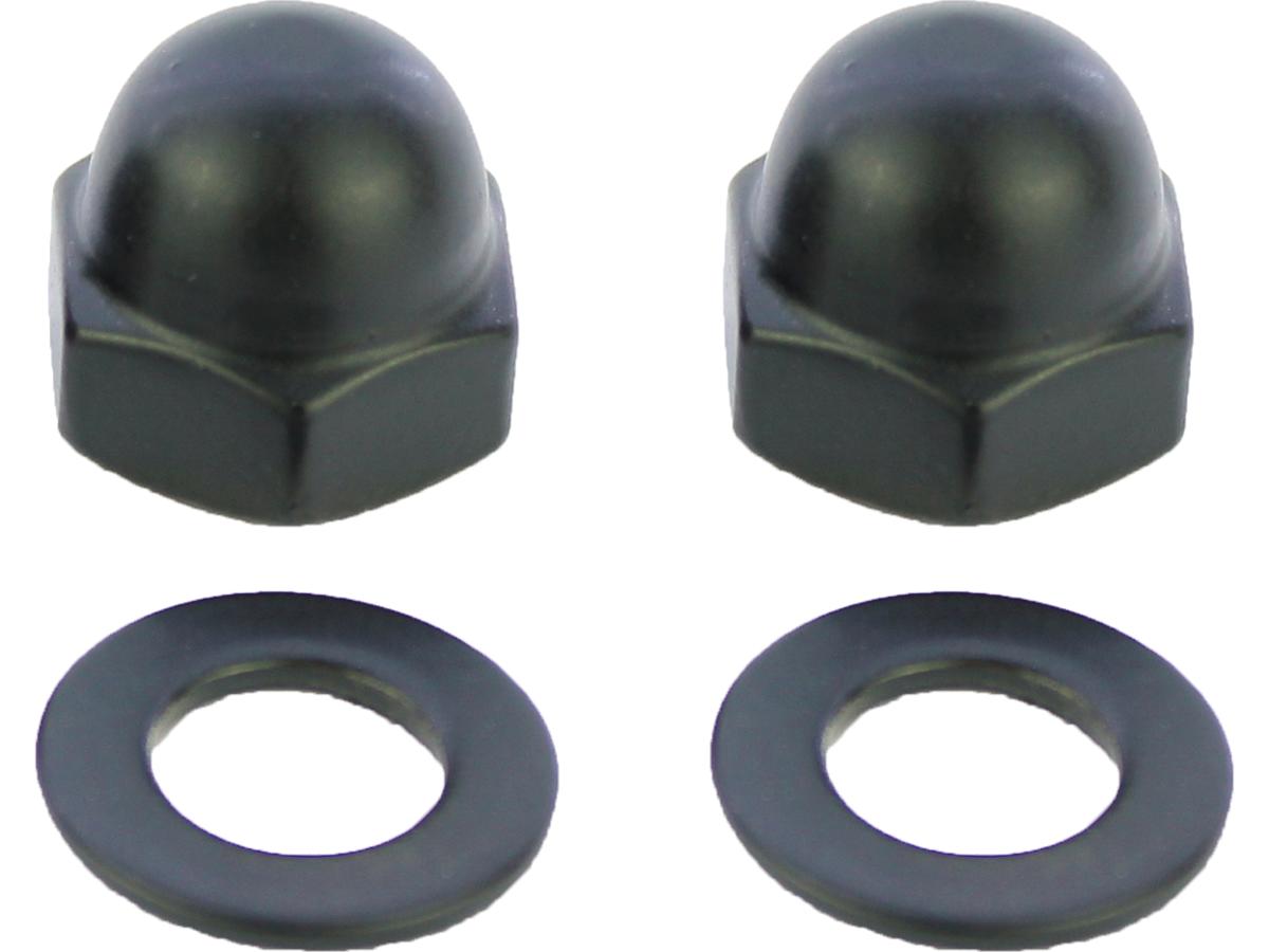 Screws4 Bikes Mirror Nuts Kit Satin Black Powder Coated Screws4 Bikes Default Title