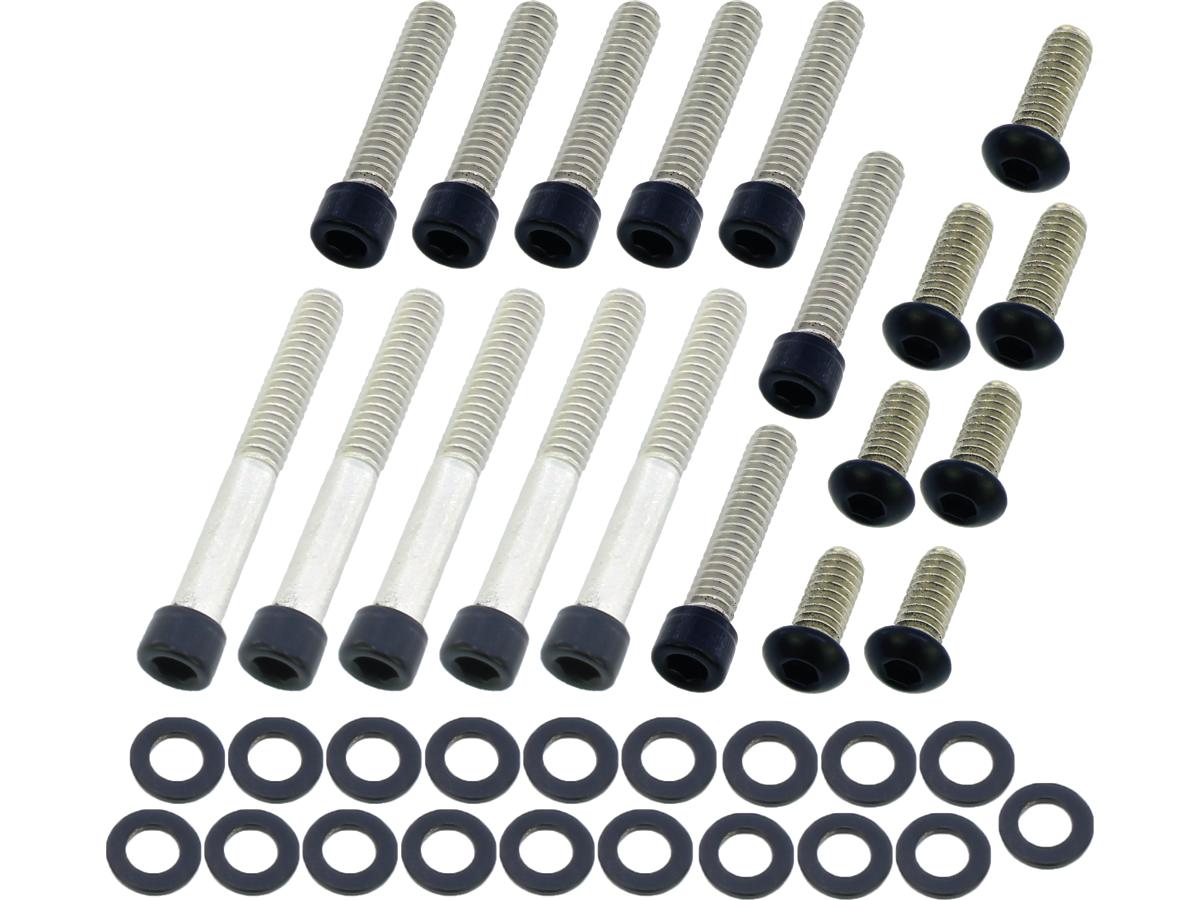 Screws4 Bikes Primary Cover Screw Kit For Dyna, Softail Satin Black Powder Coated Screws4 Bikes Default Title