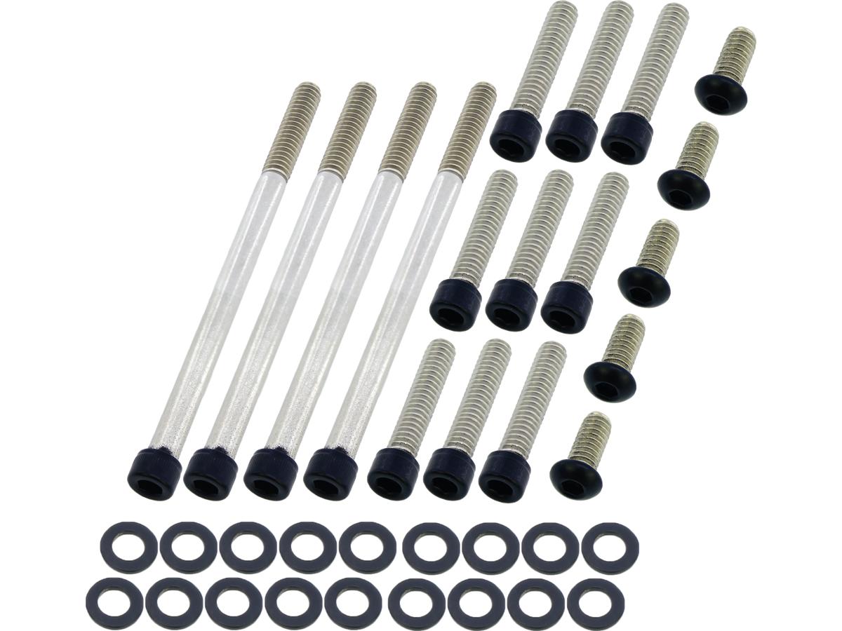 Screws4 Bikes Primary Cover Screw Kit For Dyna, Softail, Touring Satin Black Powder Coated Screws4 Bikes Default Title