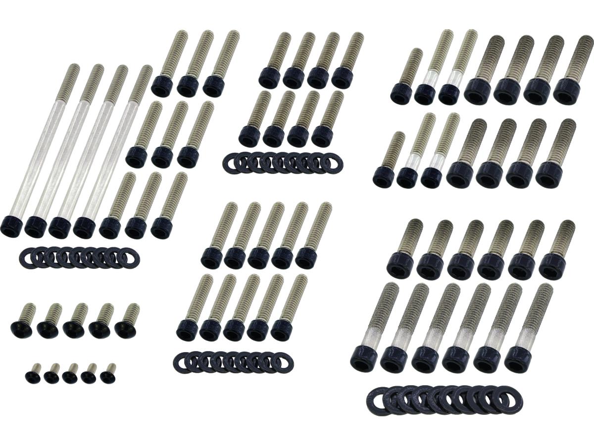 Screws4 Bikes Complete Engine Screw Kit Screws For Softail Primary , Cam , Derby , Timer , Tranny Side Cover, Rockerboxes, Lifterbase Gloss Black Powder Coated Screws4 Bikes Default Title