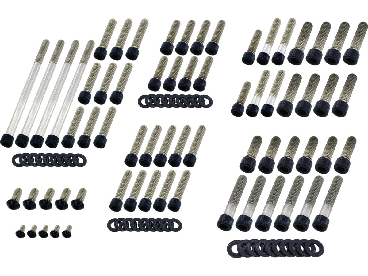 Screws4 Bikes Complete Engine Screw Kit Screws For Sportster Primary , Sprocket , Cam , Derby , Timer , Inspection Cover, Anti Rotation Plate, Lifterbase, Rockerboxes Gloss Black Powder Coated Screws4 Bikes Default Title