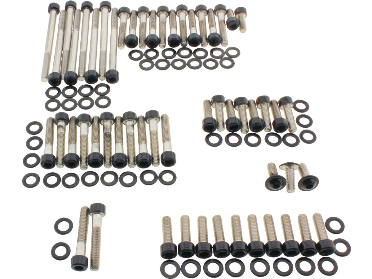 Screws4 Bikes Complete Engine Screw Kit Screws For Pan America Primary Cover, Manifold Cover, Camshaft Cover, Ignition Coil, Rockerbox, Sprocket Cover Gloss Black Powder Coated Screws4 Bikes Default Title