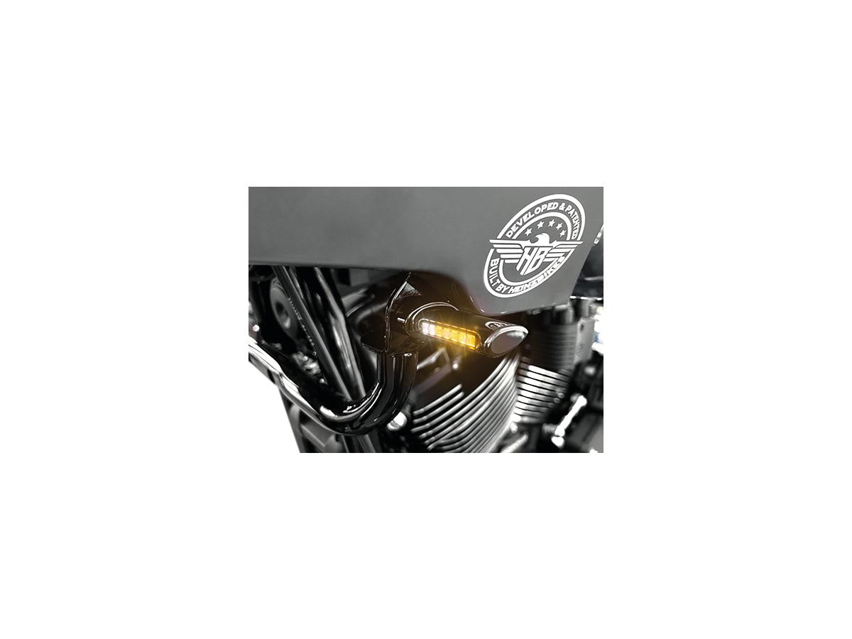 Heinz Bikes Classic St Series Led Turn Signal/Position Light Anodized Black Smoke Led Heinz Bikes