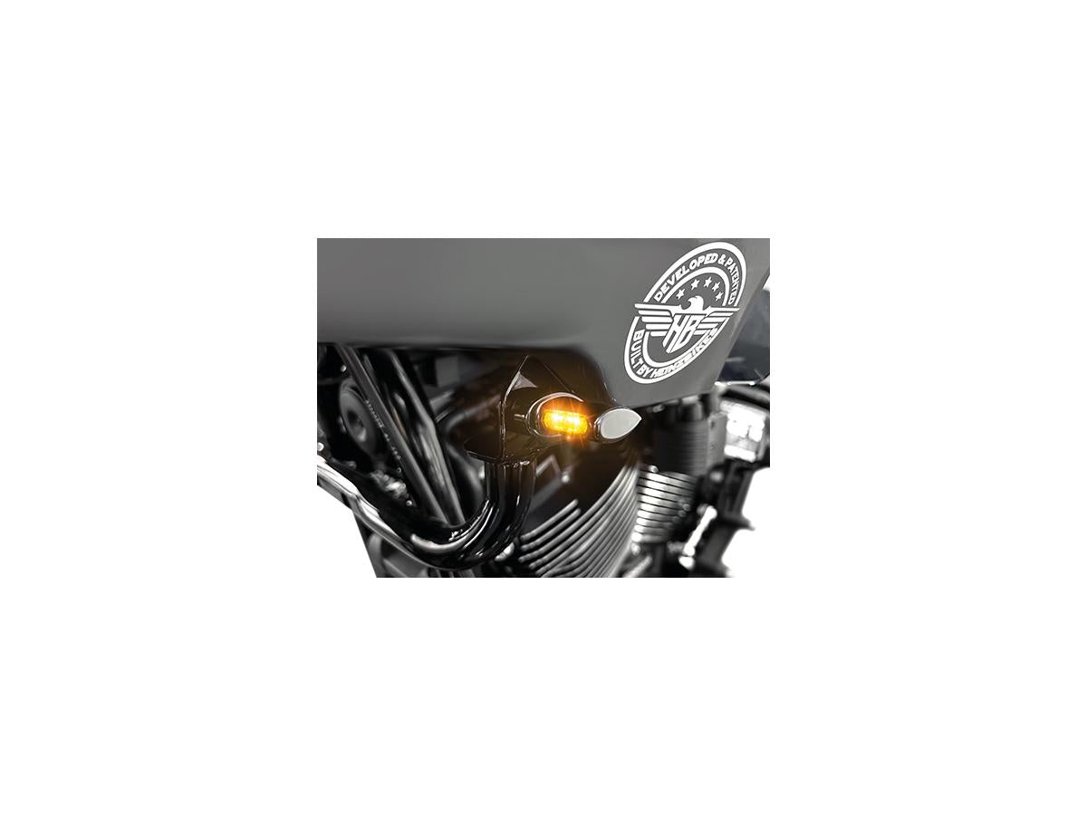 Heinz Bikes Micro St Series Led Turn Signals Anodized Black Smoke Led Heinz Bikes