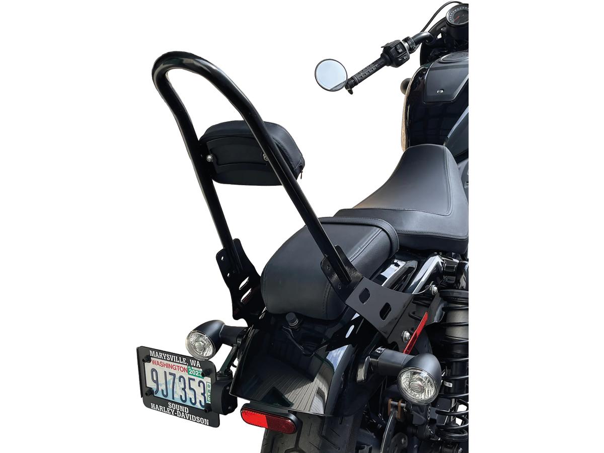 Motherwell Tall Rigid Curved Sissy Bar With Pad For Nightster Rh Motherwell