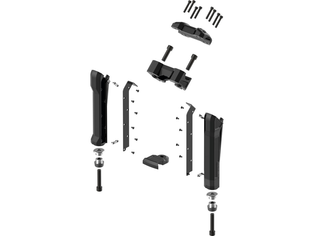 Ricks Motorcycles Club Style Pullback No Instrument Riser Kit (Models With Dash Mount Instruments) 11,5" Height, 1 1/4" Clamp Diameter Black Anodized Ricks Motorcycles