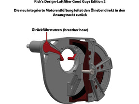 Ricks Motorcycles Good Guys 2 Air Cleaner Basic Built Kit Euro 5 Bi Color Ricks Motorcycles