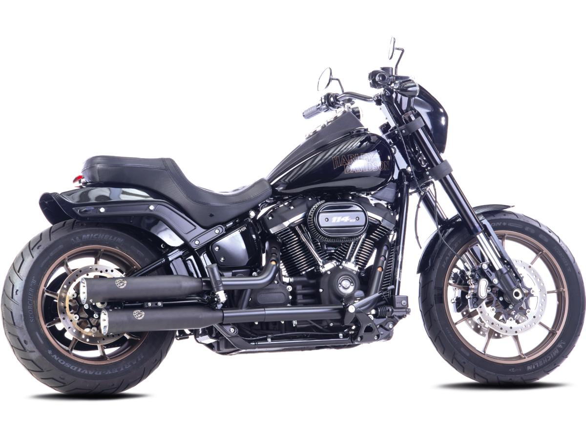 Falcon Double Groove Slip On Mufflers Black Satin Falcon Default Title