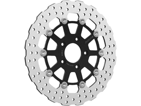 Ricks Motorcycles Steve Wave Design Floating Brake Disc Black Inner Carrier Stainless Steel 11,5" Front Ricks Motorcycles Default Title