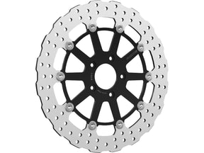 Ricks Motorcycles Steve Wave Design Floating Brake Disc Black Inner Carrier Stainless Steel 13" Front Ricks Motorcycles Default Title