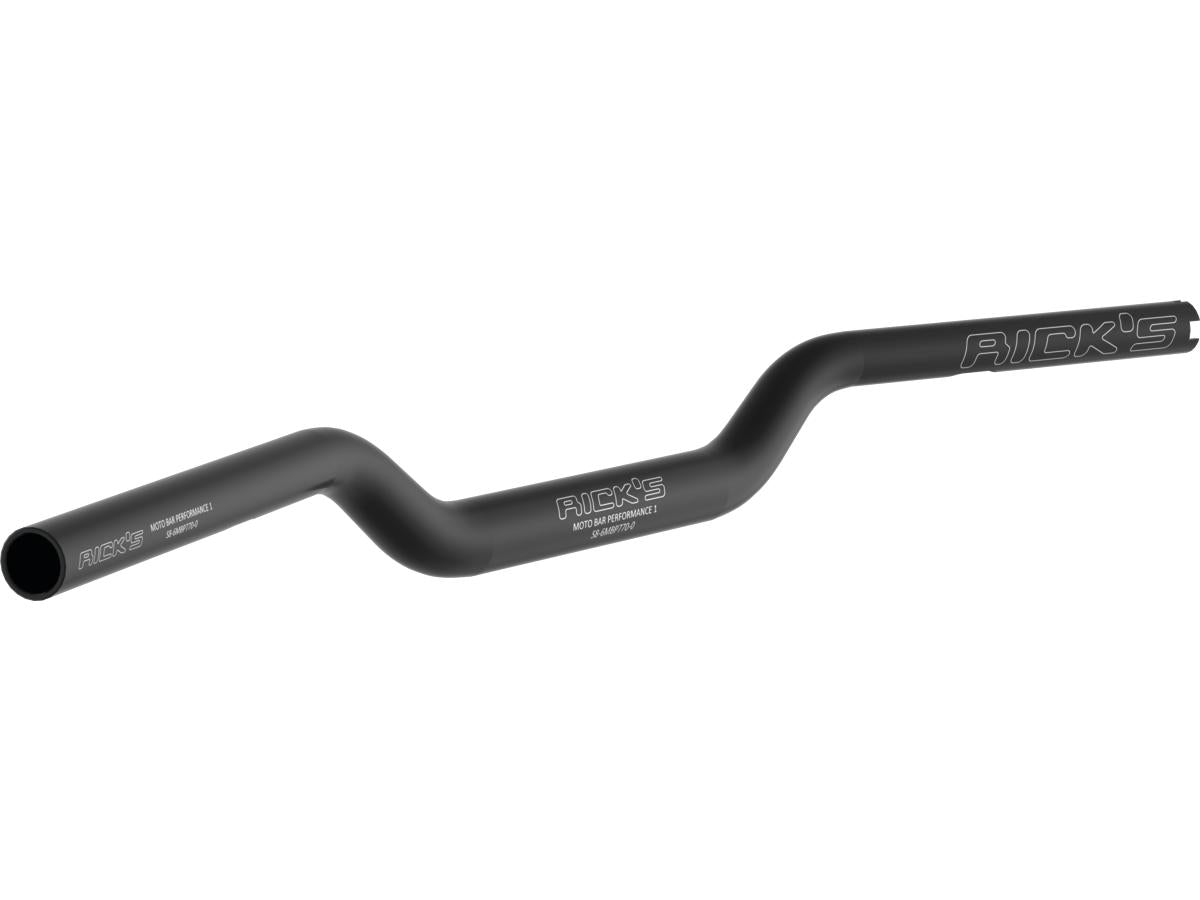Ricks Motorcycles Tapered From 1 1/4" To 1" Aluminium Handlebar Performance 1 Moto Bar, Total Width Incl. Tbw Sensor: 770 Mm 5 Hole Flat Black Anodized Throttle By Wire Throttle Cables Ricks Motorcycles Default Title