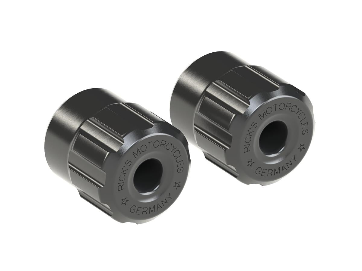 Ricks Motorcycles Club Style Crash Bar Replacement Aluminium Sliders Gloss Black Anodized Ricks Motorcycles Default Title